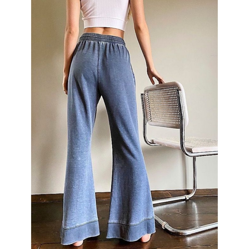 Free People Cozy Cool Girl Lounge Pants Dark Sapphire Blue - Picture 4 of 16